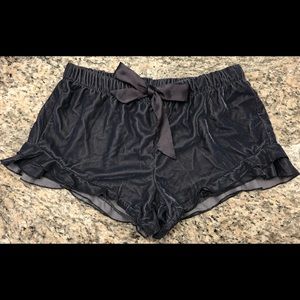 Victoria’s Secret Velvet Gray Ruffle Sleep Shorts